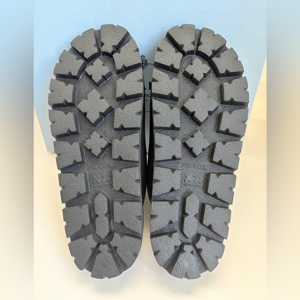 Prada Women’s Leather Dual-Buckle Slide Sandals - Picture 9 of 12